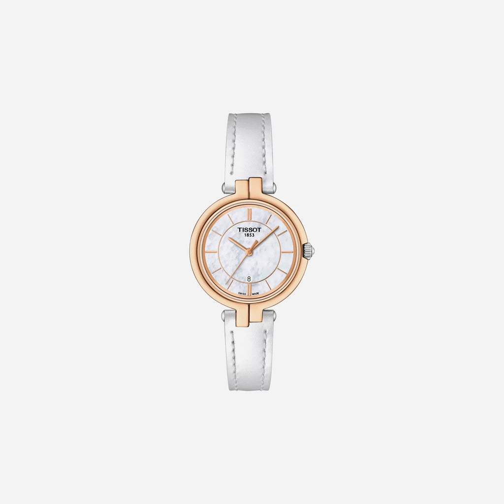 Tissot Flamingo Silver Dial Rose Gold PVD 30mm