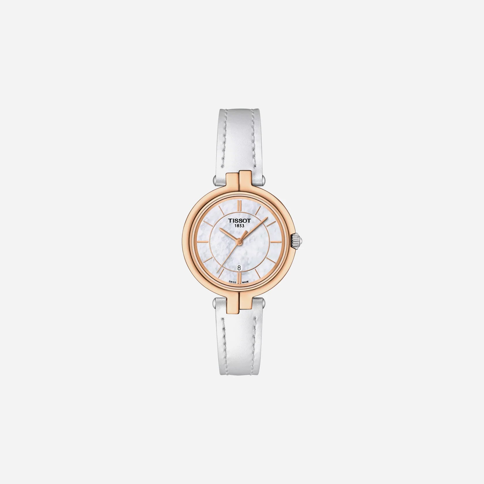 Tissot Flamingo Silver Dial Rose Gold PVD 30mm