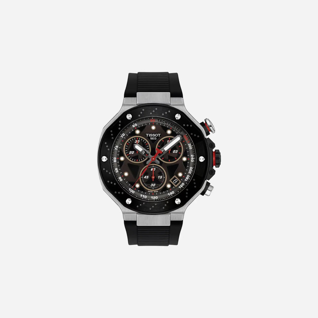 Tissot T-Race MotoGP Dark Grey Dial 45mm Silicone Quartz Chronograph Watch (2025)