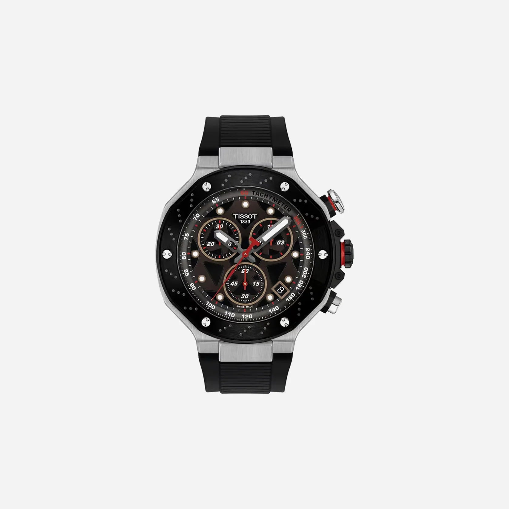 Tissot T-Race MotoGP Dark Grey Dial 45mm Silicone Quartz Chronograph Watch (2025)