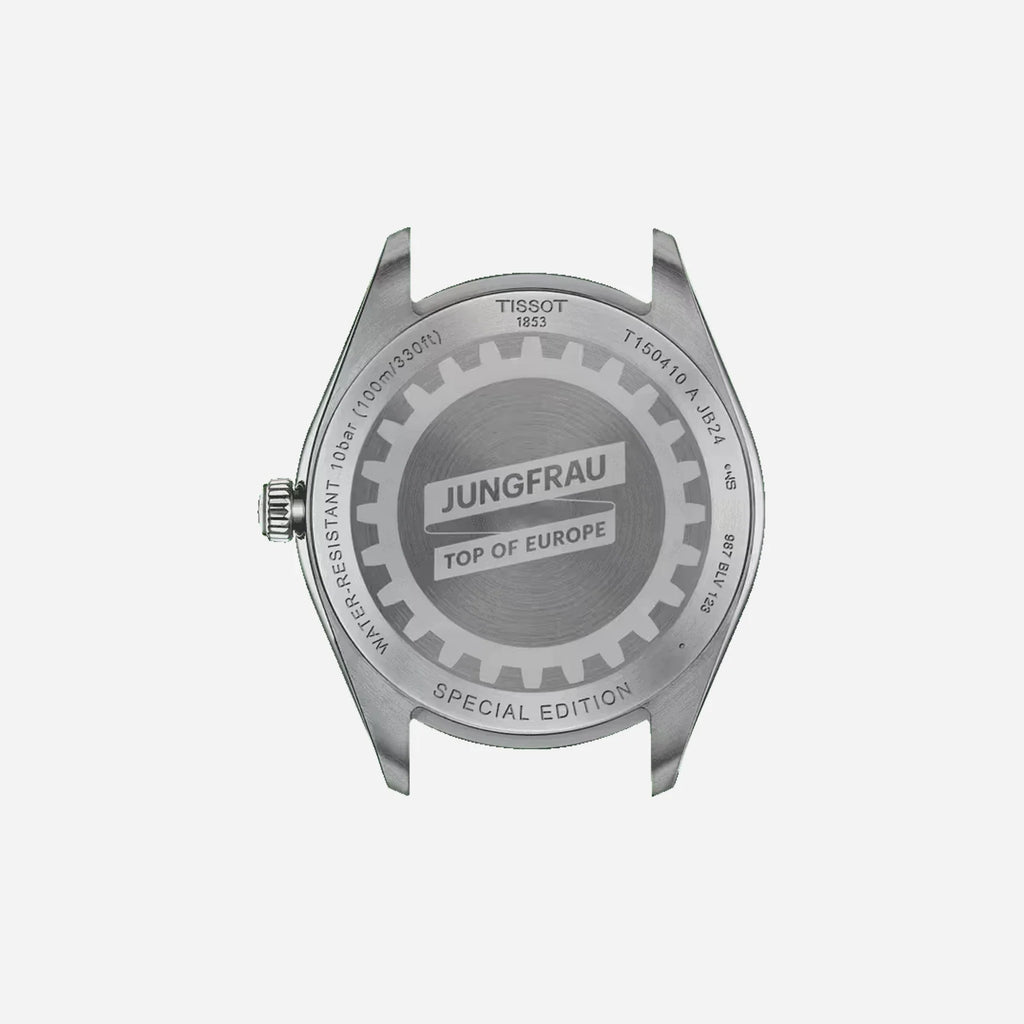 Tissot PR 100 Jungfraubahn Quartz Silver Dial 40mm Grey Stainless Steel Bracelet Watch