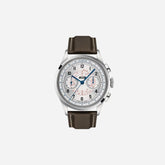 Tissot Telemeter 1938 Silver Dial 42mm Brown Leather Strap Automatic Chronograph Watch