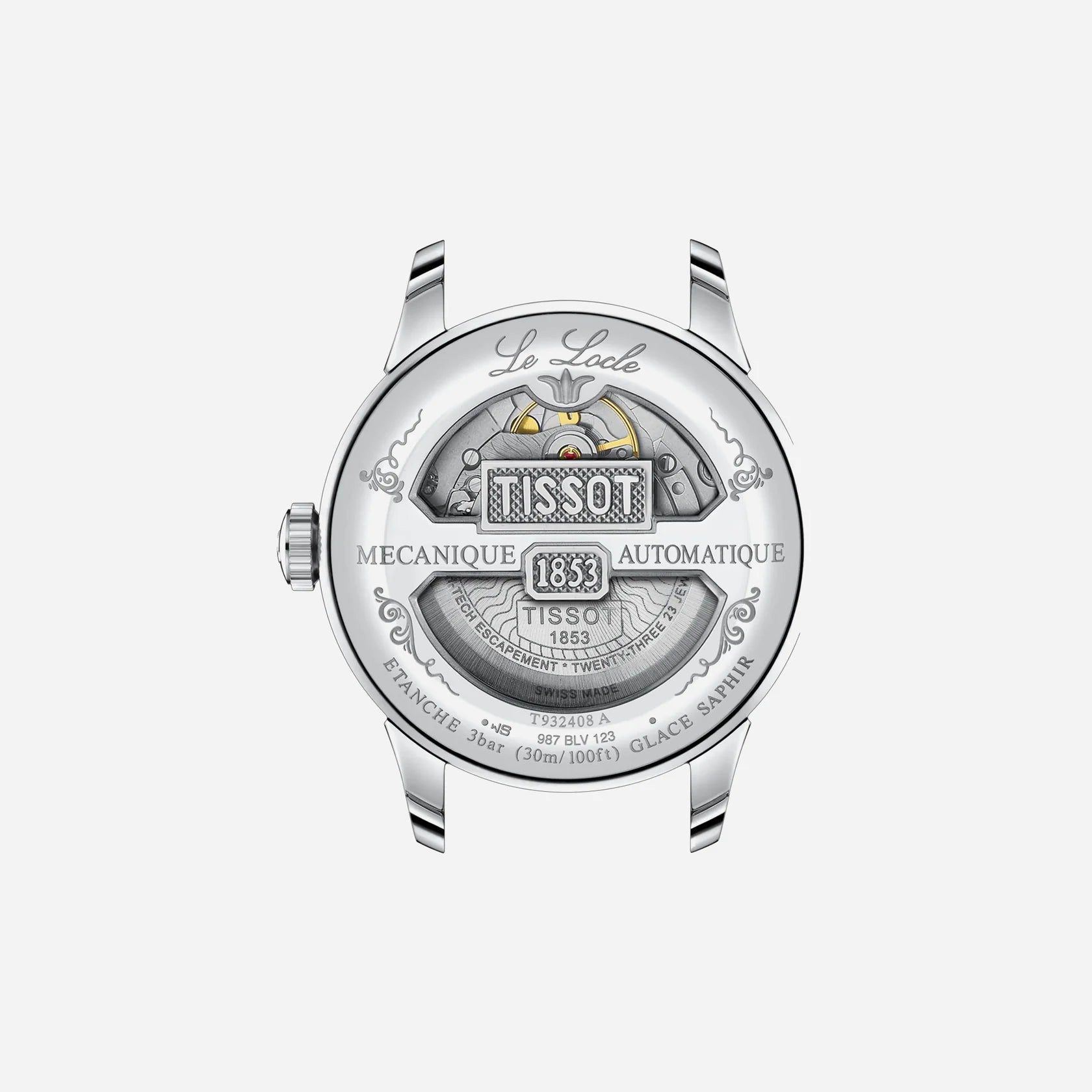 Tissot Le Locle COSC 39.3mm Silver Dial Grey Stainless Steel 18K Rose Gold Bezel Automatic Watch