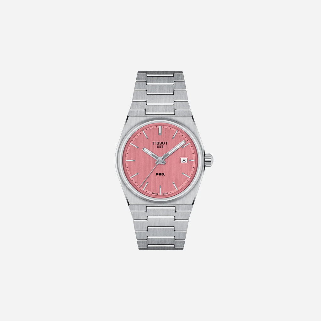 Tissot PRX 35mm Pink Dial Grey Stainless Steel Quartz Watch