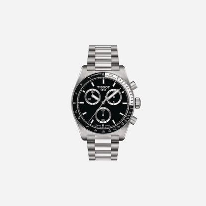 Tissot PR516 Chronograph Black Dial 40mm Stainless Steel Bracelet Quartz Watch