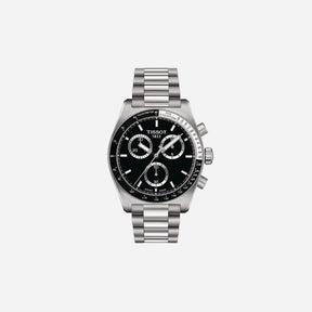 Tissot PR516 Chronograph Black Dial 40mm Stainless Steel Bracelet Quartz Watch