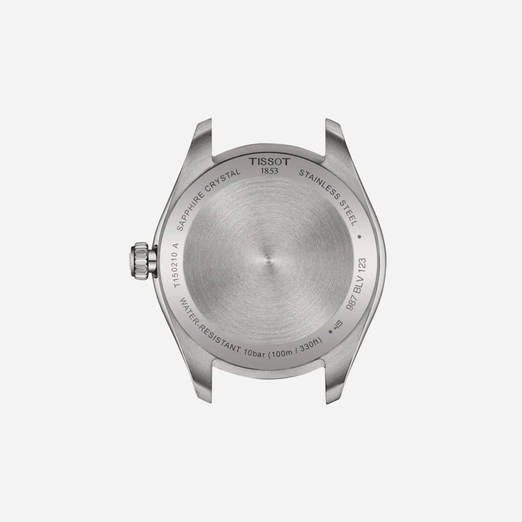 Tissot PR 100 Quartz 34mm White Mother-of-Pearl Dial Grey Stainless Steel Bracelet Watch