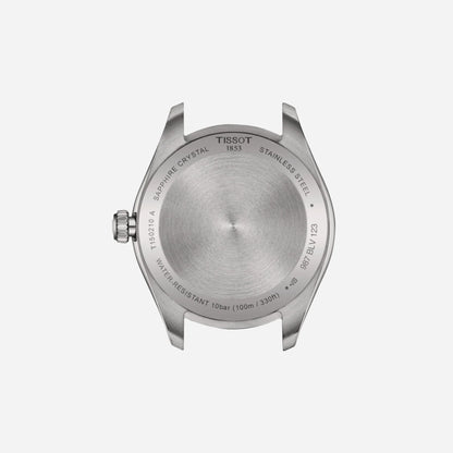Tissot PR 100 Quartz 34mm White Mother-of-Pearl Dial Grey Stainless Steel Bracelet Watch