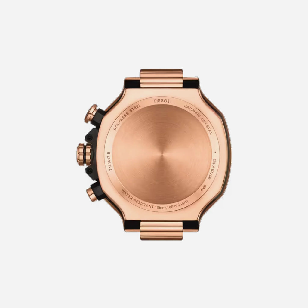 Tissot T-Race Black Dial 45mm Silicone Quartz Chronograph Watch