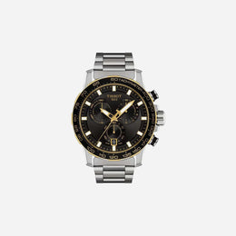 Tissot Supersport Chrono Black Dial 45.5mm Stainless Steel Strap