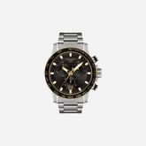 Tissot Supersport Chrono Black Dial 45.5mm Stainless Steel Strap