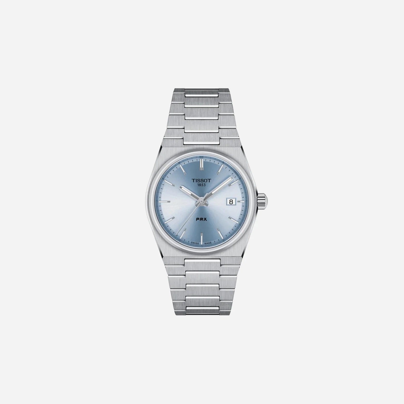 Tissot PRX 35mm Light Blue Dial Grey Stainless Steel Quartz Watch