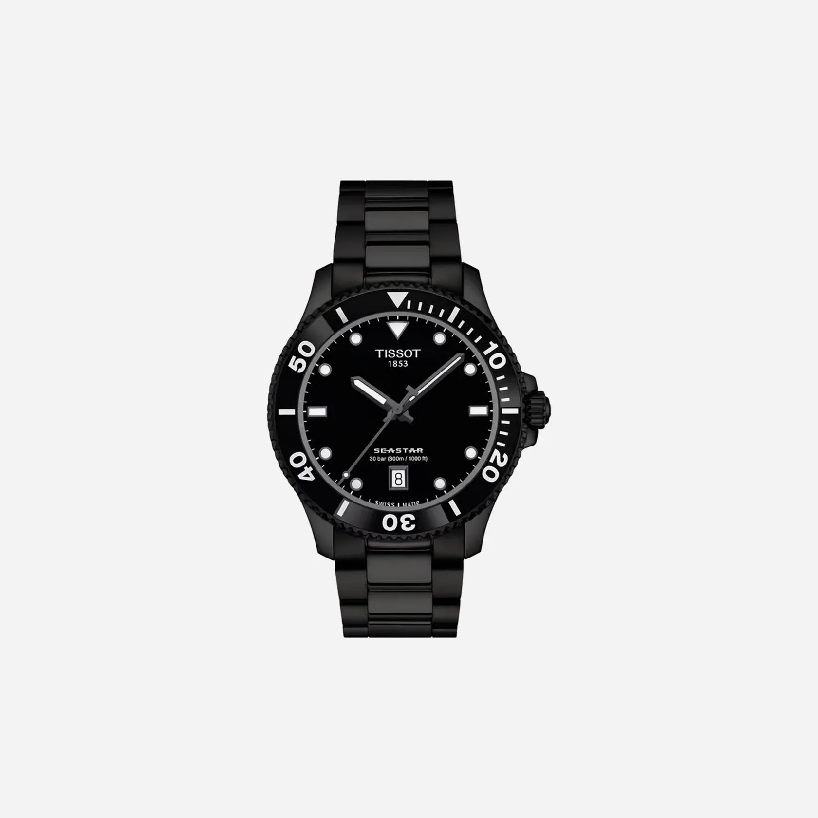 Tissot Seastar 1000 Quartz Black Dial Black PVD Bracelet 40mm