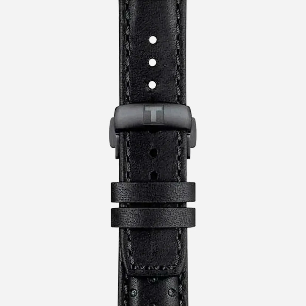 Tissot PRS 516 Chronograph Quartz Black Dial 45mm Leather Strap Watch