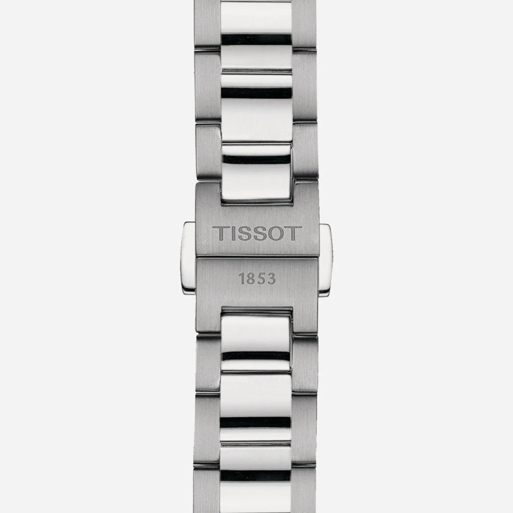 Tissot PR 100 Quartz 34mm White Mother-of-Pearl Dial Grey Stainless Steel Bracelet Watch