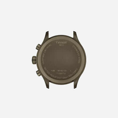 Tissot Chrono XL Khaki Dial Khaki Leather Strap 45mm