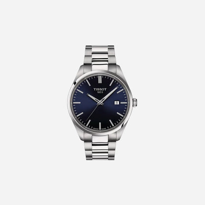 Tissot PR 100 Quartz Blue Dial 40mm Grey Stainless Steel Bracelet Watch