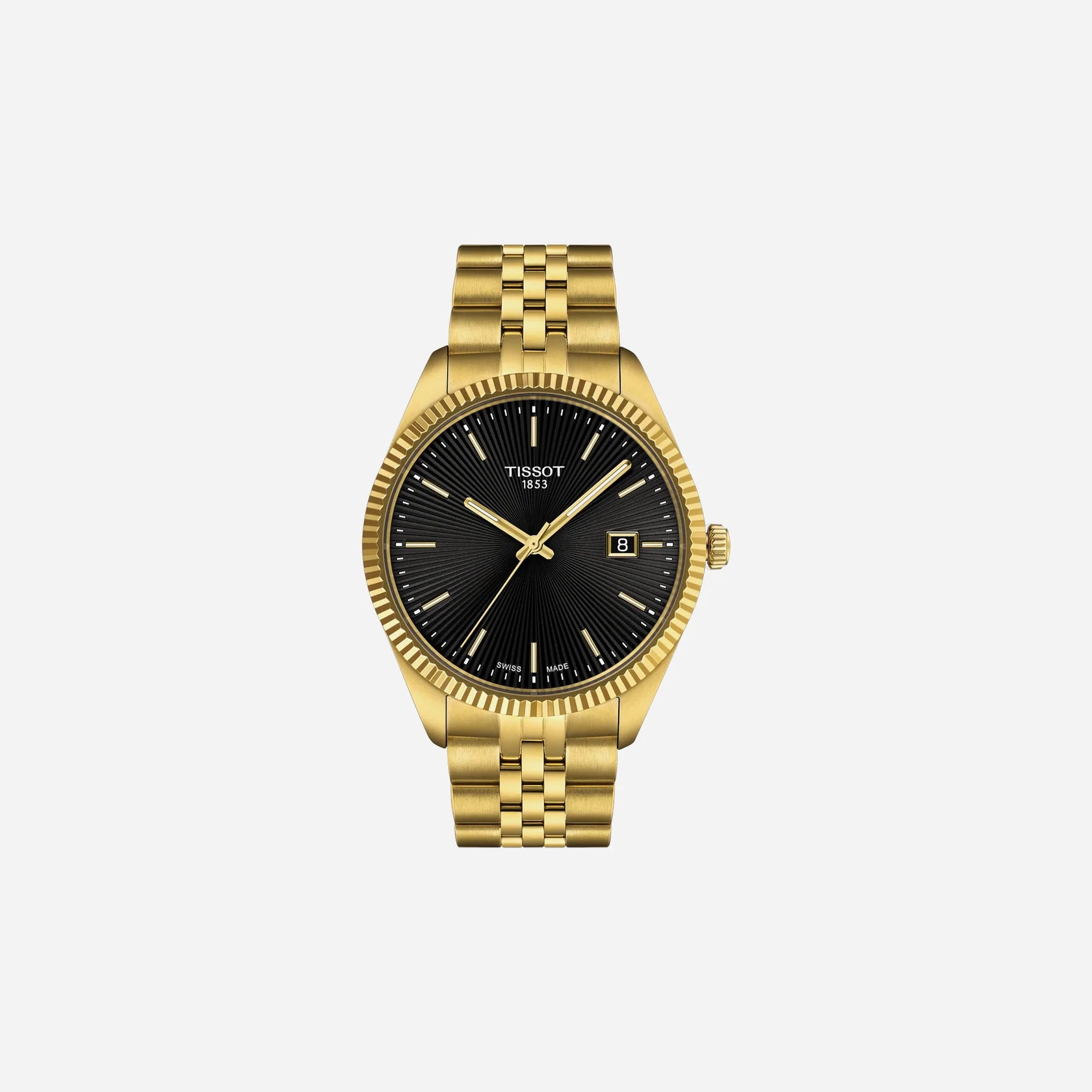 Tissot Ballade 40mm Black Dial Yellow Gold PVD Stainless Steel Watch