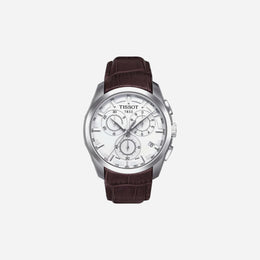 Tissot Couturier Chronograph Black Leather Strap 41mm