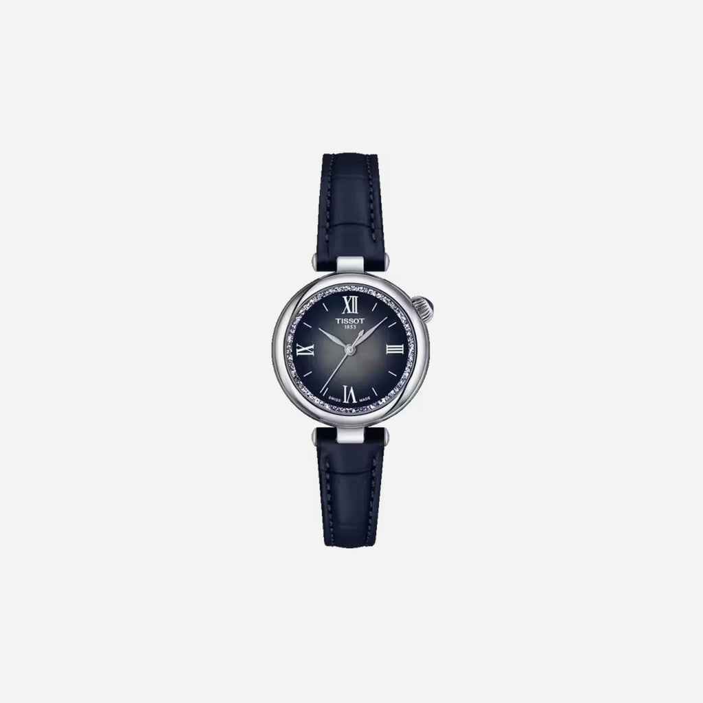 Tissot Desir Graded Silver-Blue Dial 28mm With Blue Leather Strap Watch