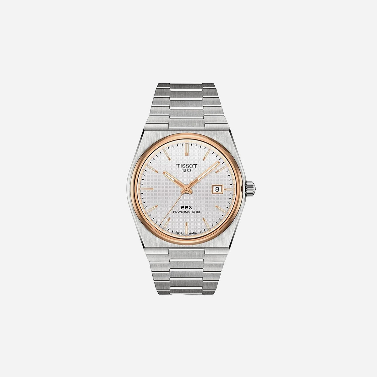 Tissot PRX Powermatic 80 40mm Silver Dial Grey Stainless Steel Automatic Watch