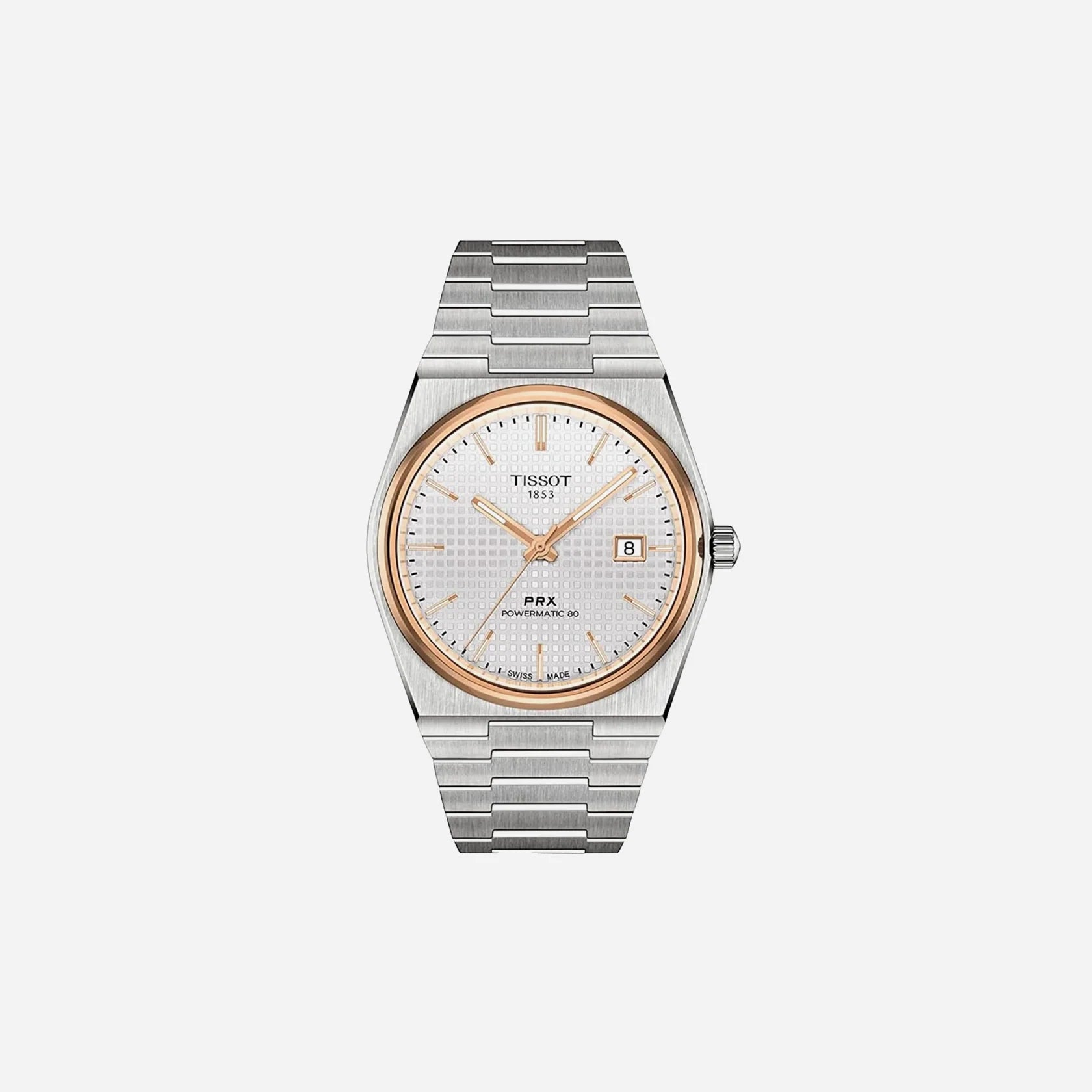 Tissot PRX Powermatic 80 40mm Silver Dial Grey Stainless Steel Automatic Watch