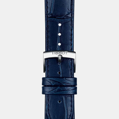 Tissot Carson Premium Powermatic 80 Blue Dial Leather Strap 40mm Swiss Automatic