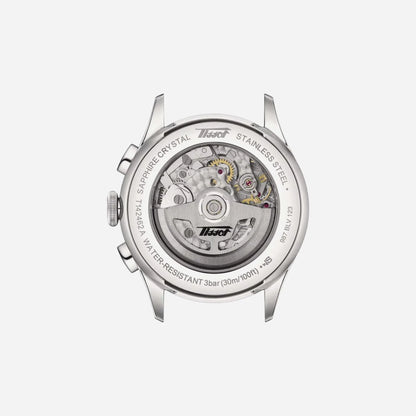 Tissot Telemeter 1938 Silver Dial 42mm Brown Leather Strap Automatic Chronograph Watch