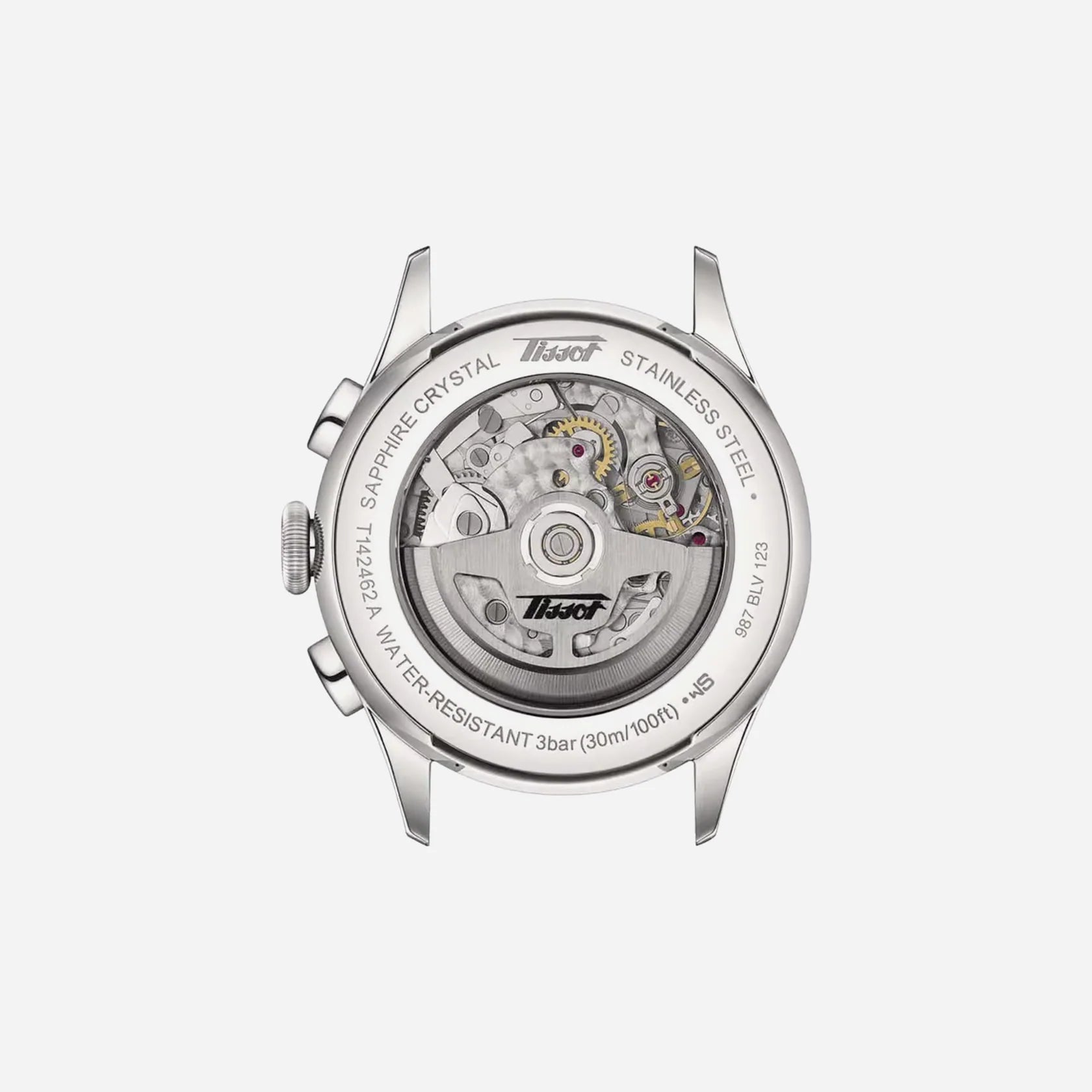 Tissot Telemeter 1938 Silver Dial 42mm Brown Leather Strap Automatic Chronograph Watch