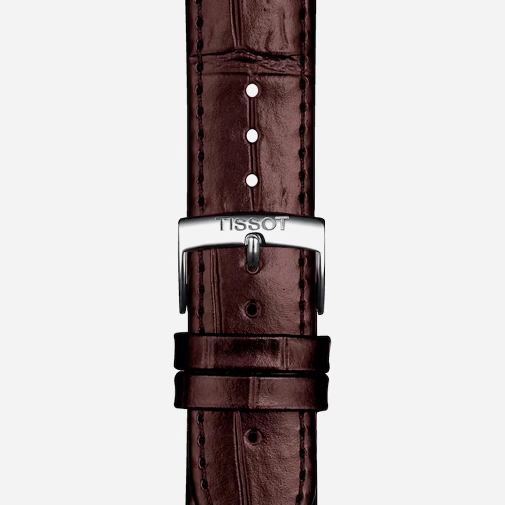 Tissot Carson Premium Powermatic 80 Silver Dial Leather Strap 40mm Swiss Automatic