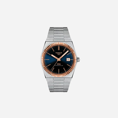 Tissot PRX Powermatic 80 40mm Graded Blue-Black Dial Grey Stainless Steel Steel & 18K Gold Bezel Automatic Watch
