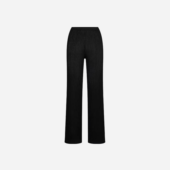 SKIMS Sheer Knit Straight Leg Pant Onyx