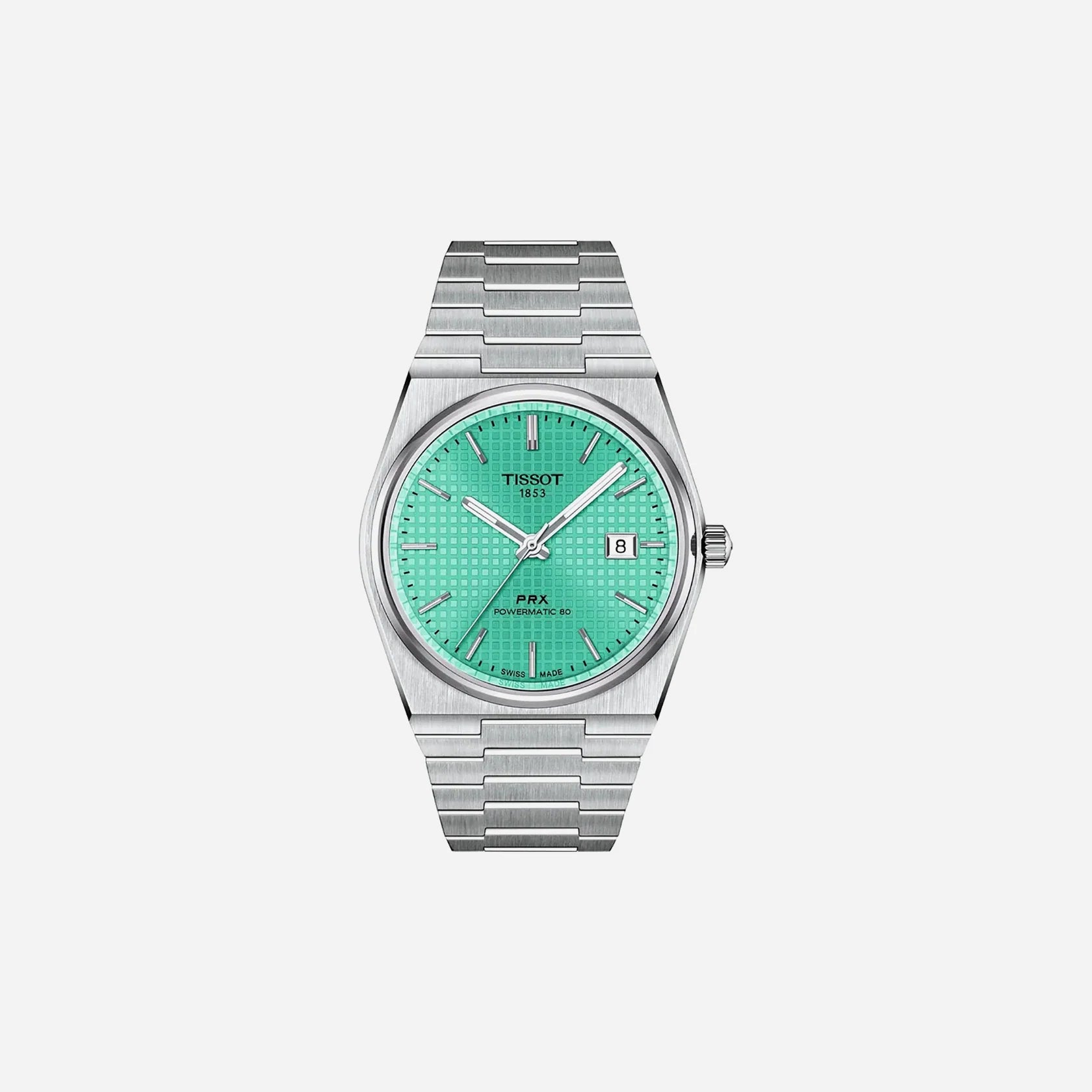 Tissot PRX Powermatic 80 40mm Light Green Dial Grey Stainless Steel Automatic Watch