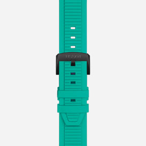 Tissot T-Race Green Silicone Strap Black Dial 45mm Quartz Chronograph Watch