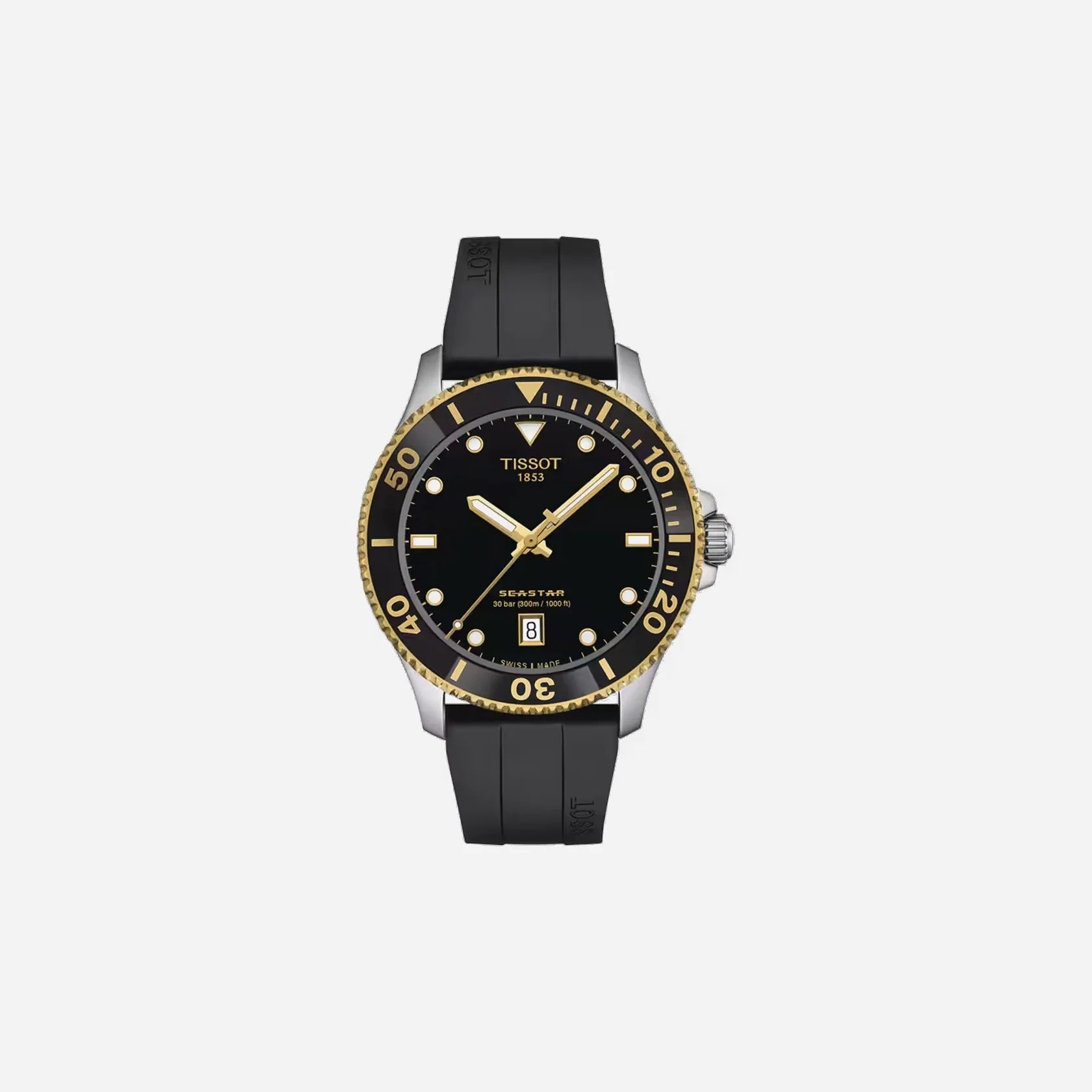 Tissot Seastar 1000 Quartz Black Dial Rubber Strap 40mm
