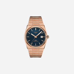 Tissot PRX Powermatic 80 40mm Blue Dial Rose Gold 5N Stainless Steel Automatic Watch