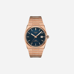 Tissot PRX Powermatic 80 40mm Blue Dial Rose Gold 5N Stainless Steel Automatic Watch