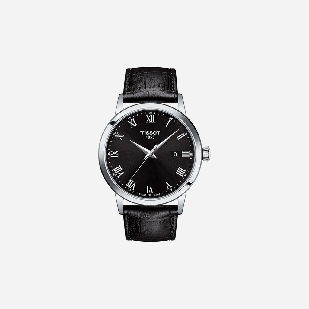 Tissot Classic Dream Quartz Black Dial 42mm Leather Strap