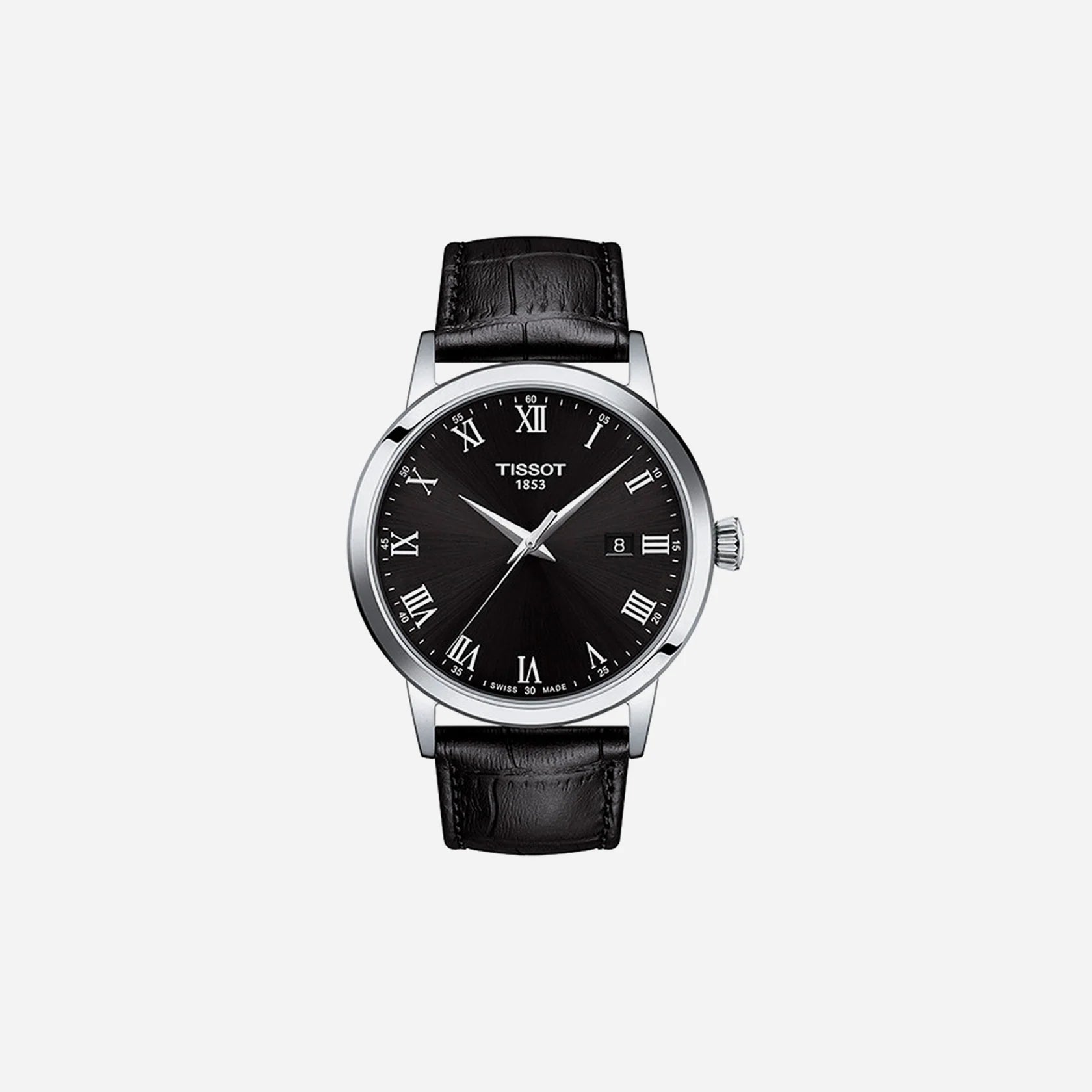 Tissot Classic Dream Quartz Black Dial 42mm Leather Strap