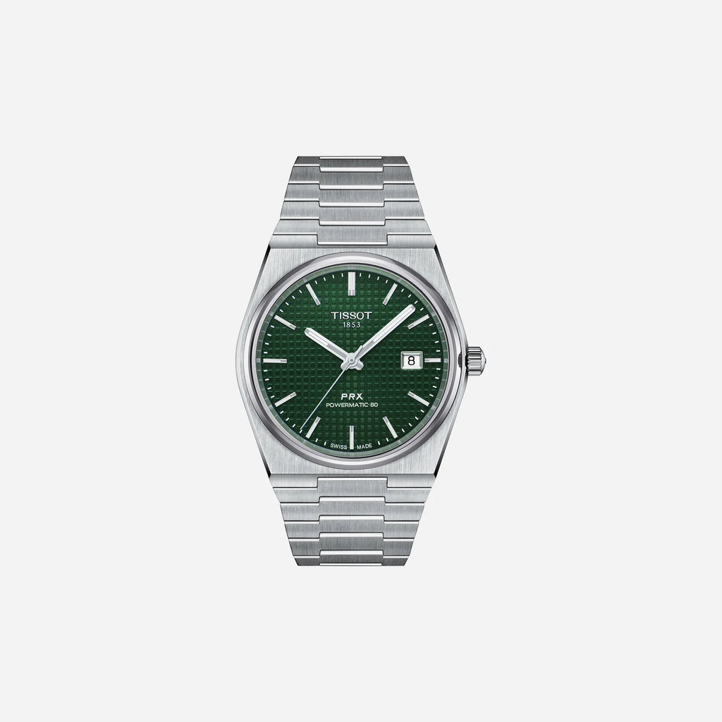 Tissot PRX Powermatic 80 40mm Green Dial Grey Stainless Steel Automatic Watch
