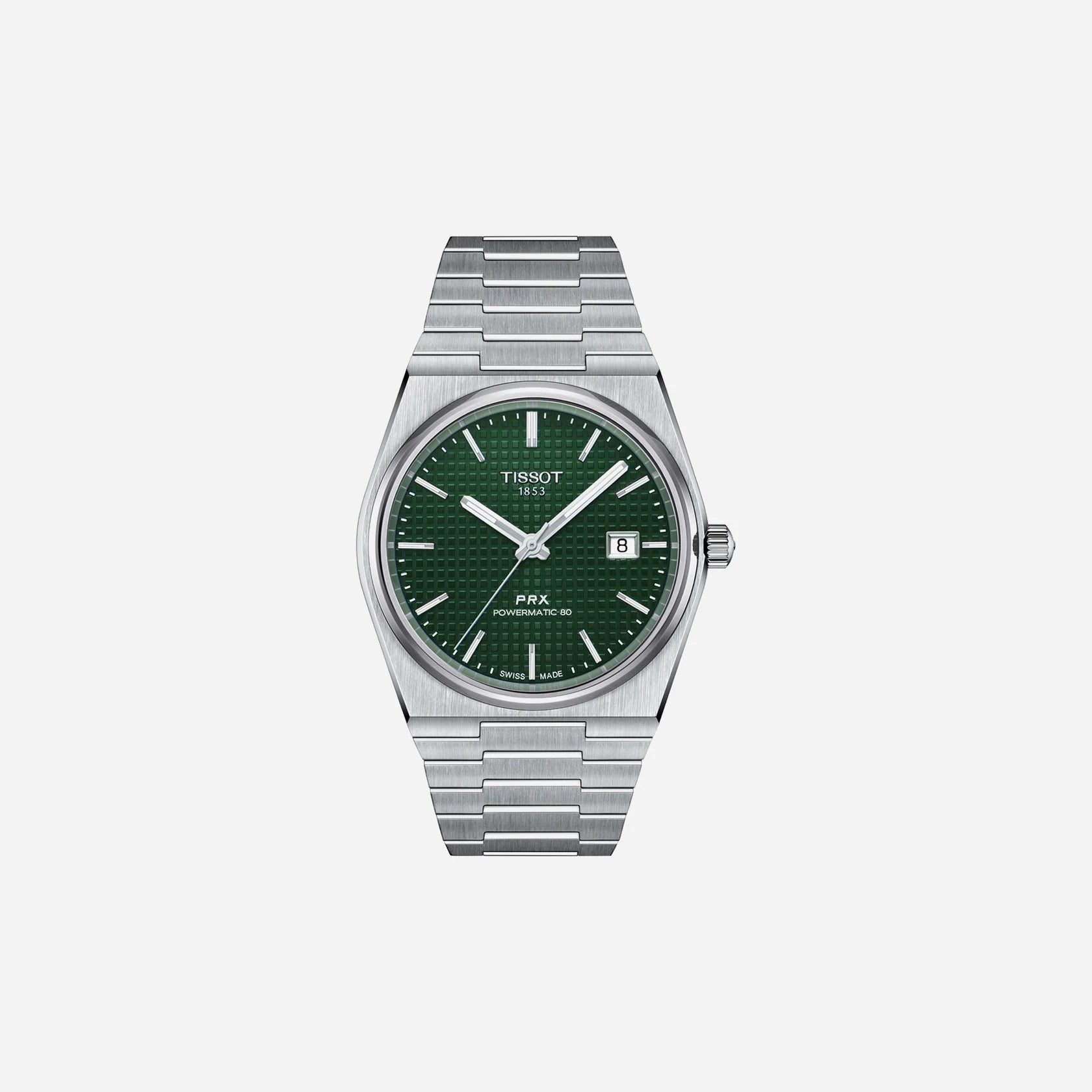 Tissot PRX Powermatic 80 40mm Green Dial Grey Stainless Steel Automatic Watch