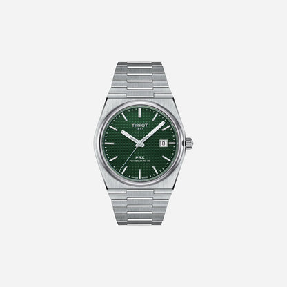 Tissot PRX Powermatic 80 40mm Green Dial Grey Stainless Steel Automatic Watch