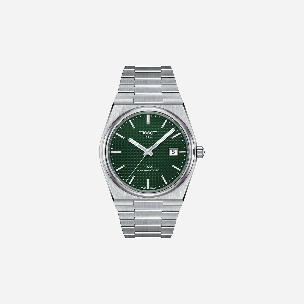 Tissot PRX Powermatic 80 40mm Green Dial Grey Stainless Steel Automatic Watch