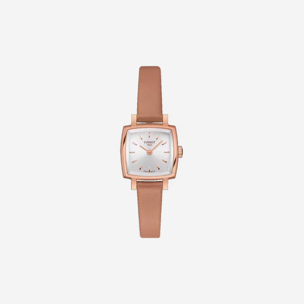 Tissot Lovely Square Rose Gold Silver Dial Summer Set 20mm