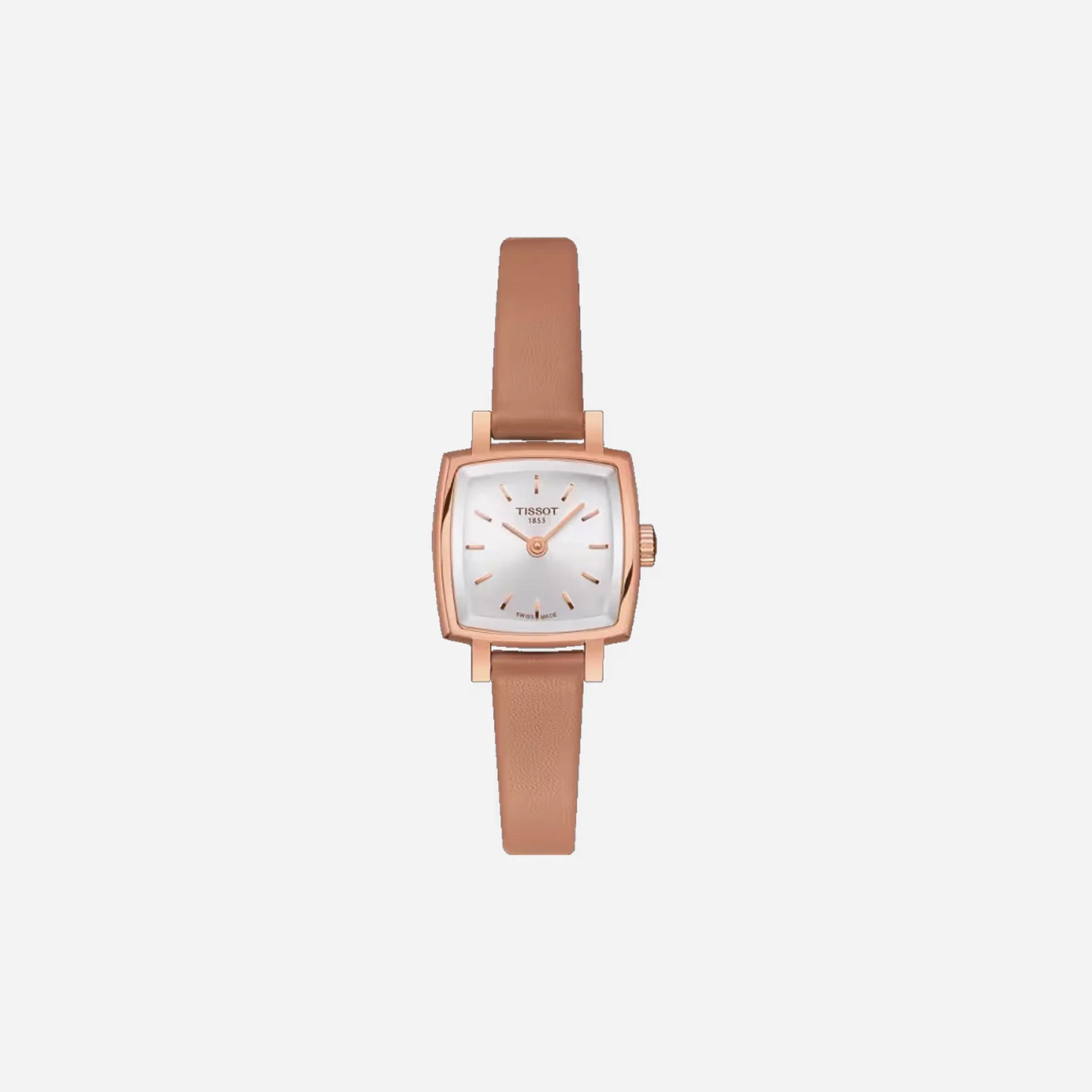 Tissot Lovely Square Rose Gold Silver Dial Summer Set 20mm