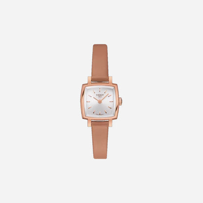Tissot Lovely Square Rose Gold Silver Dial Summer Set 20mm
