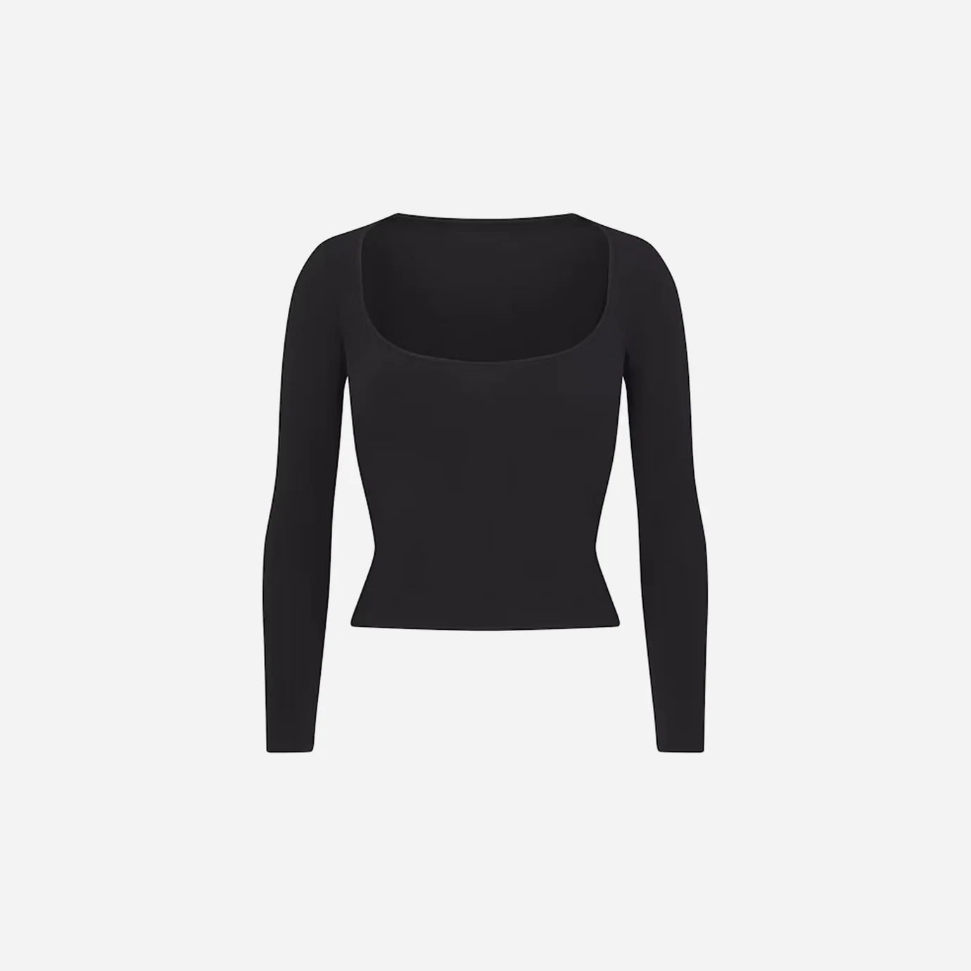 Skims Scoop Neck Long Sleeve Top Cotton Jersey