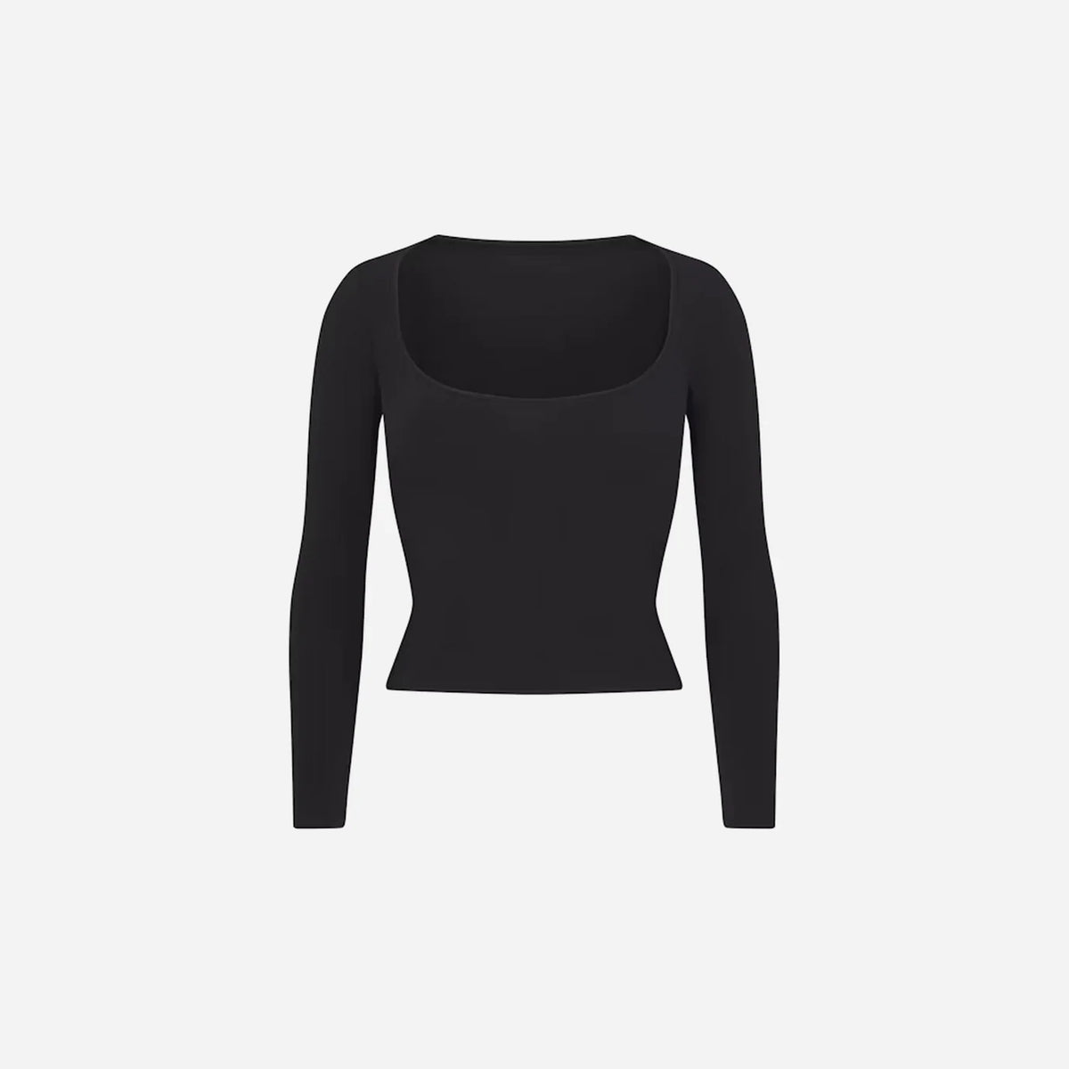 Skims Scoop Neck Long Sleeve Top Cotton Jersey
