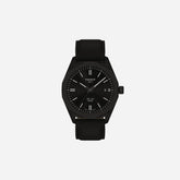 Tissot PRC 100 Solar Quartz Black Dial Black Leather Strap Watch 39mm