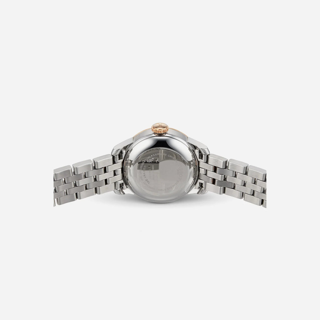 Tissot Le Locle Automatic Small lady 25.30mm Silver Dial Grey/Rose Gold PVD Stainless Steel Watch